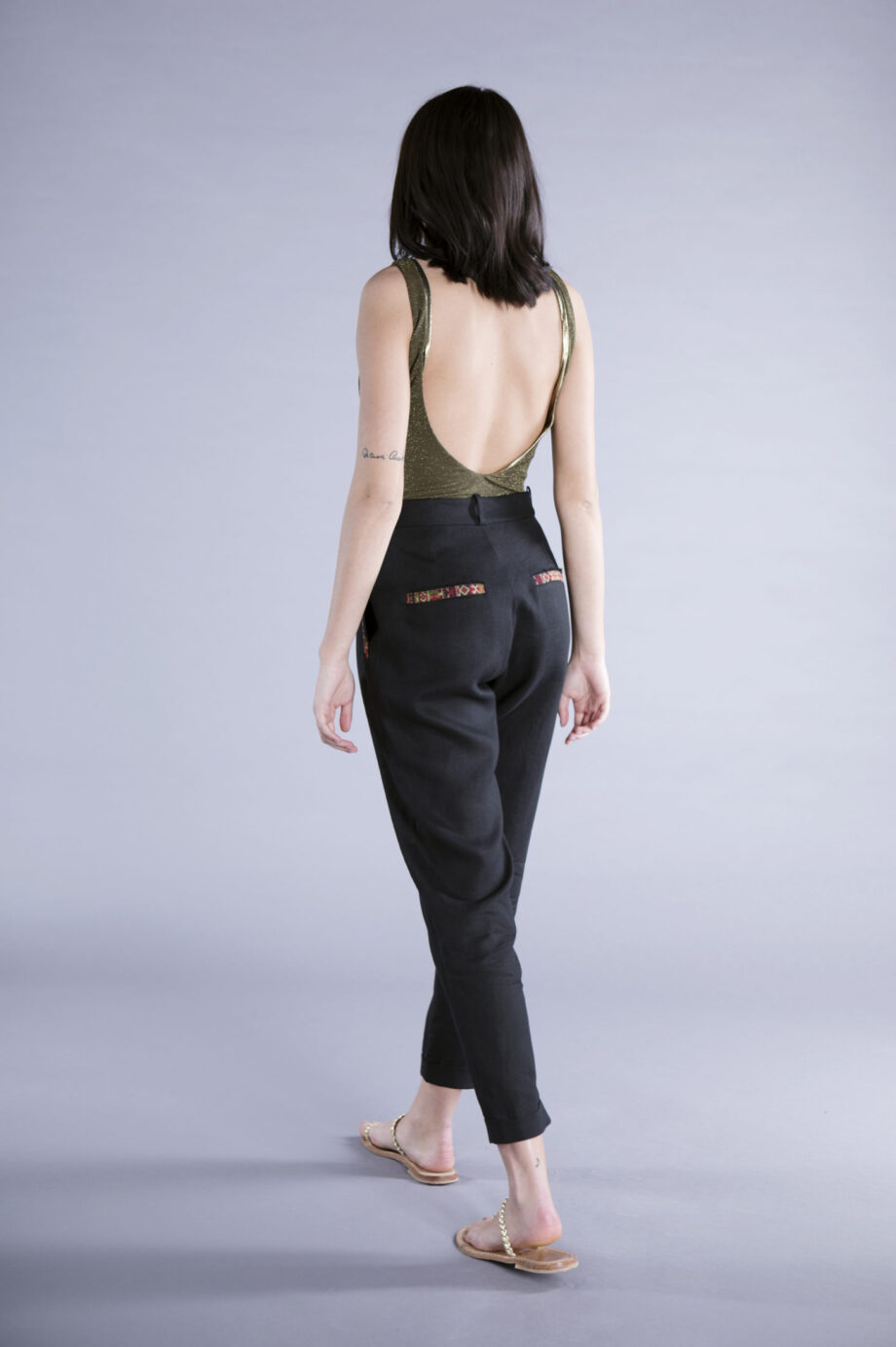 Jane High-wasted Trousers in Linen