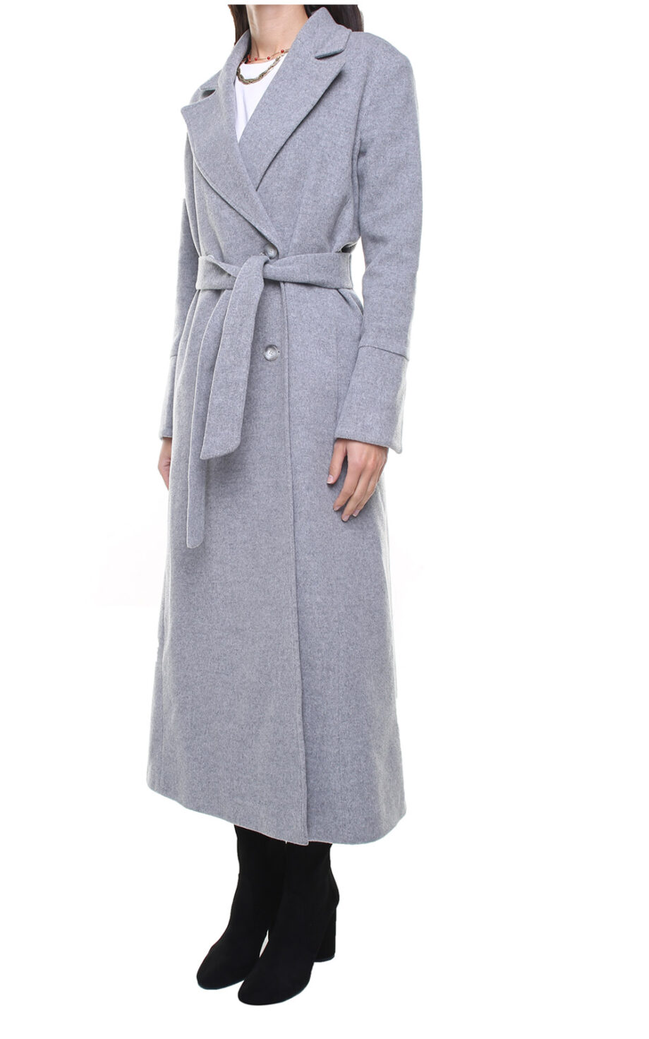 Valentina wool and cashmere coat Grey