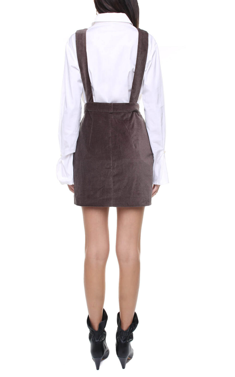 Mia Skirt velvet w/ removable suspenders