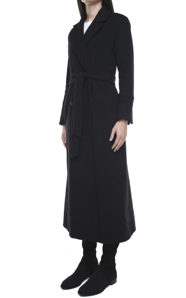 Valentina wool and cashmere coat black