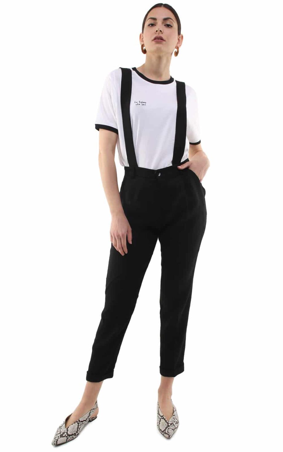 Jane trousers w/ removable suspenders black