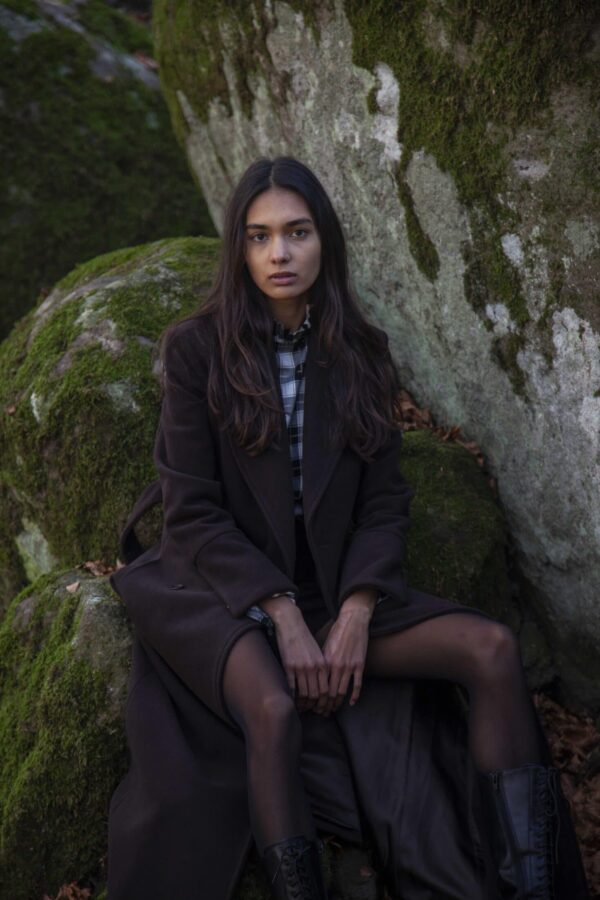 Valentina wool and cashmere dark brown