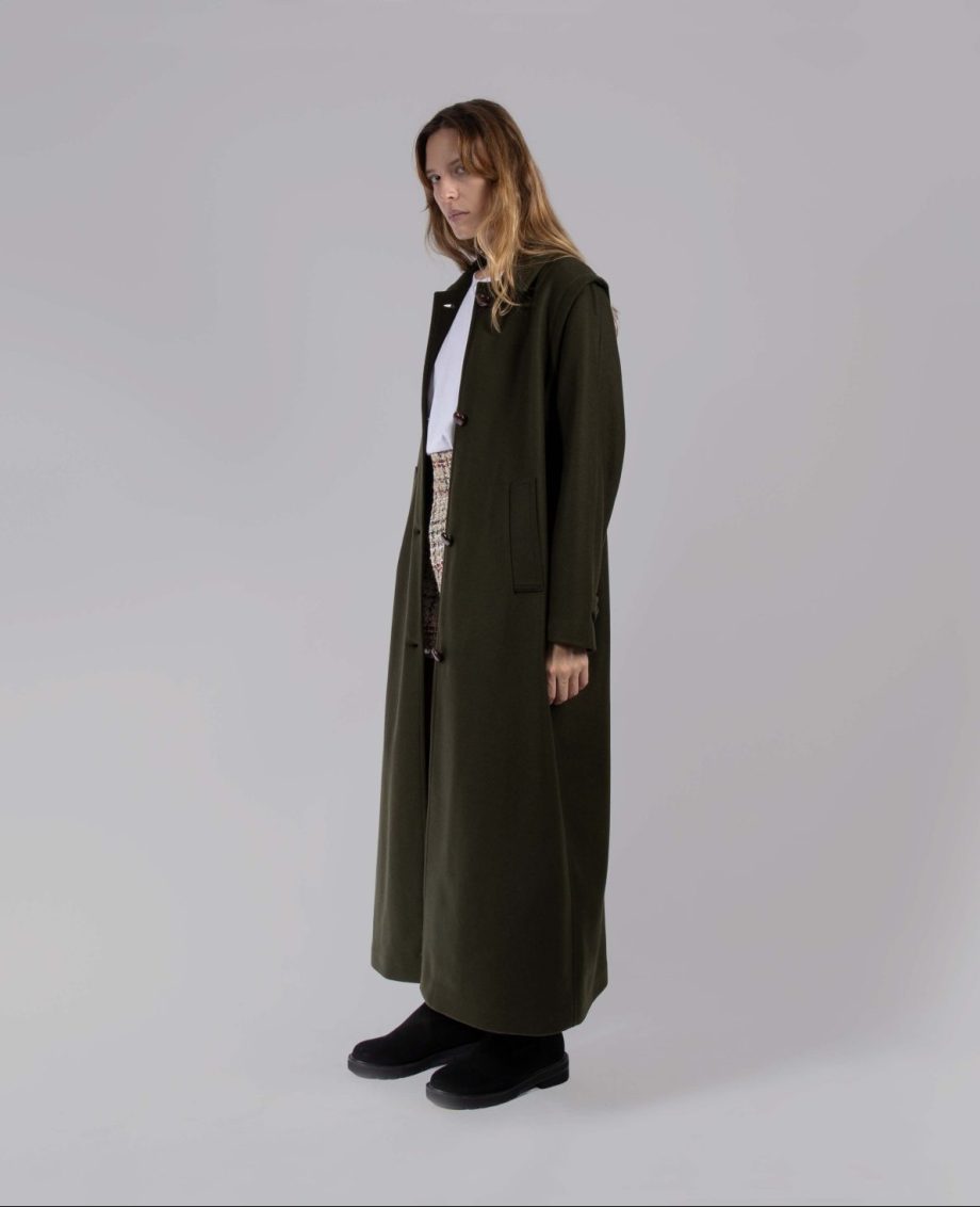 Petra Long  Loden Coat Green