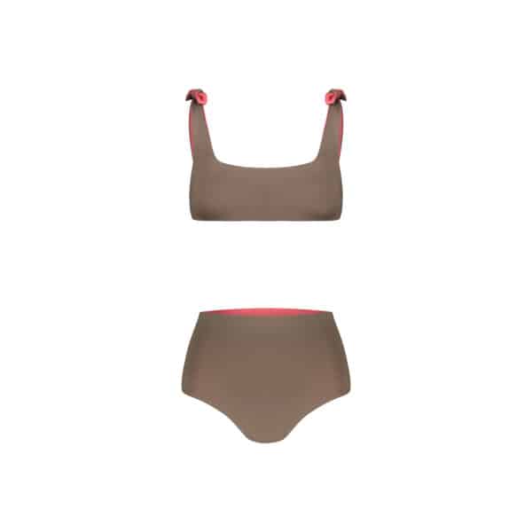 Latitud reversible bikini taupe/pink