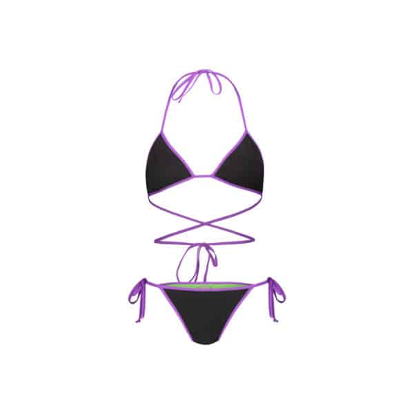 Cris reversibile Bikini black/lime/purple