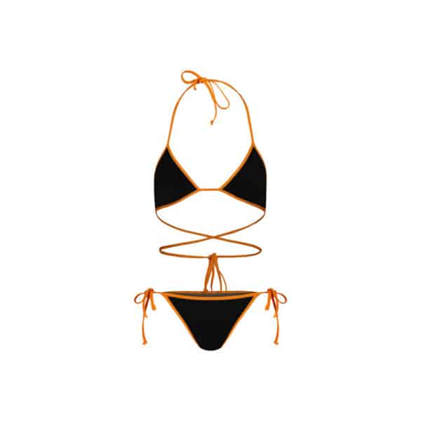 Cris reversibile Bikini black/taupe/orange