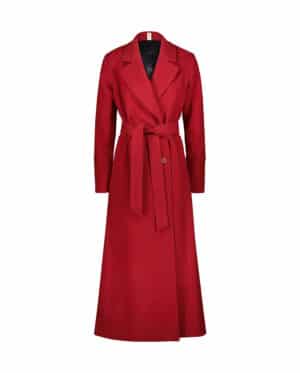 Valentina wool and cashmere coat Red
