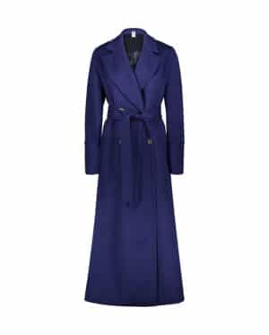 Valentina wool and cashmere coat blue/purple