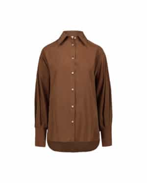 Poppy shirt brown cupro